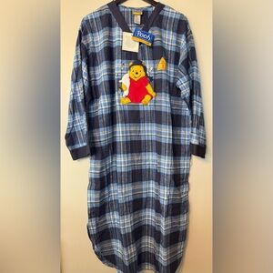 Disney Blue Plaid Winnie the Pooh Nightgown